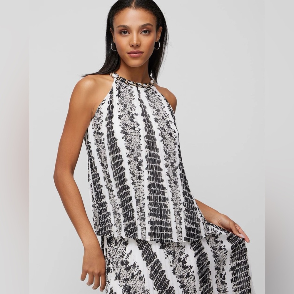 WHBM Sleeveless Pleat Chain Neck
Halter - Top Only